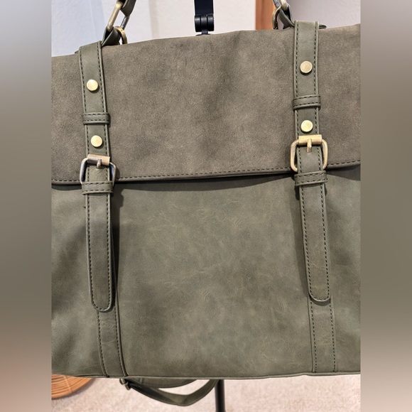 Street Level Maxi Convertible Olive Green Backpack Purse main image 13